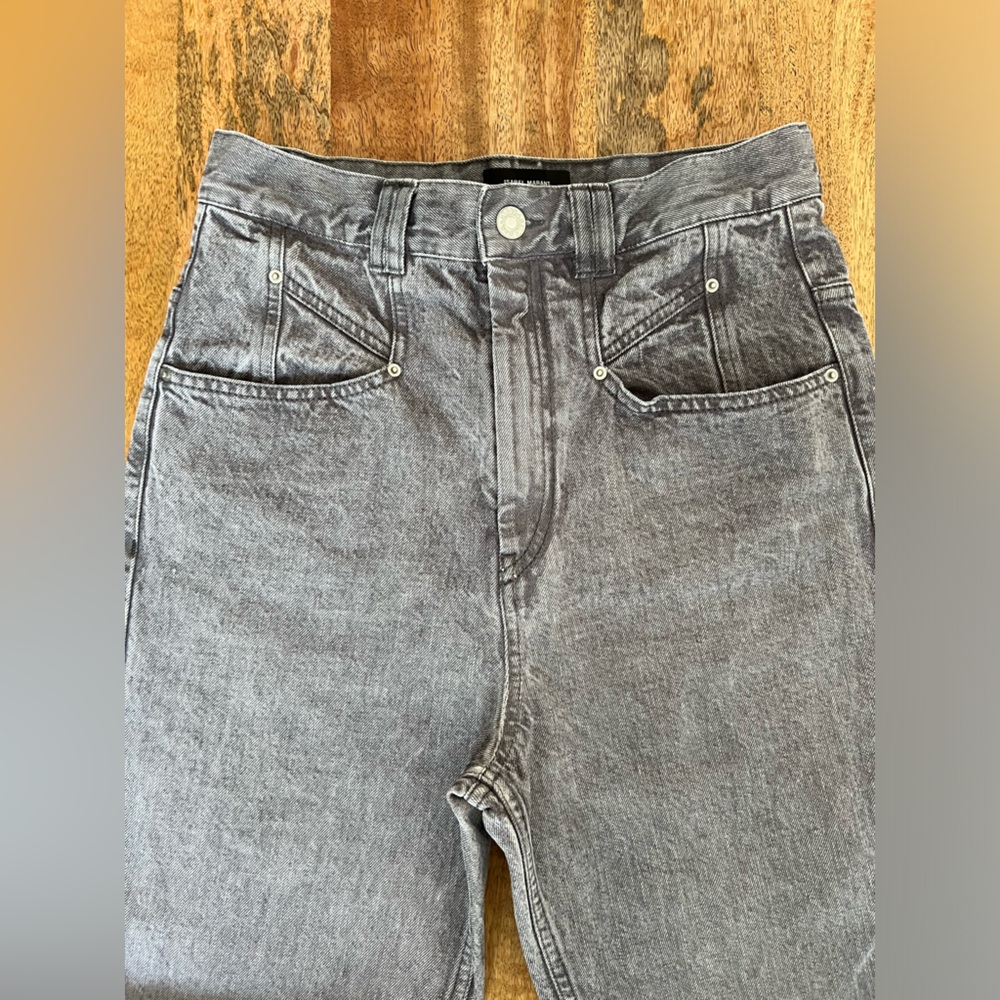 Isabel Marant Gray Acid Wash Jeans FR38